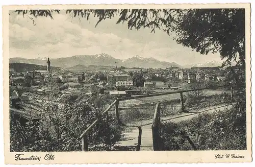 Ansichtskarte Traunstein Panorama-Ansicht 1920