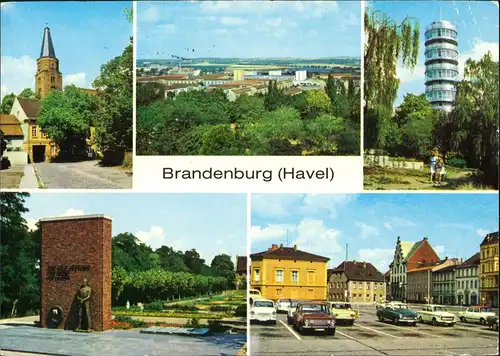 Brandenburg an der Havel Blick zum Dom Teilansicht, Friedenswarte,   Markt 1979