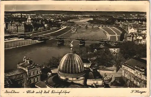 Ansichtskarte Dresden Blick auf das Königsufer 1940