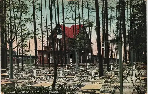 Ansichtskarte Grunewald-Berlin Restaurant Waldhaus am Königsweg. 1911