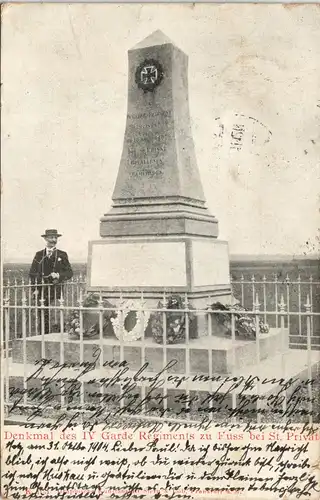 Saint-Privat-la-Montagne Denkmal des IV Garde Regiments zu Fuss 1904