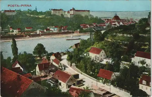 Ansichtskarte Posta-Pirna Stadt 1932