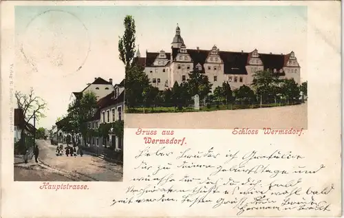 Ansichtskarte Wermsdorf Jagdschloss, Hauptstraße 1900