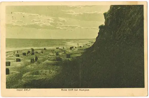 Ansichtskarte Kampen (Sylt) Rote Kliff bel Kampen Insel SYLT 1925