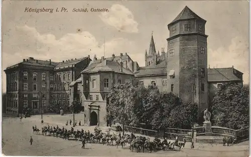 Königsberg (Ostpreußen) Калининград Schloß, Ostseite 1915  gel. Feldpost-Stempel