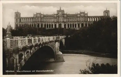 Ansichtskarte Haidhausen-München Maximilianeum 1933
