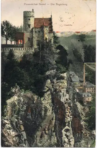 Plauen-Dresden Begerbur, Feldschlößchen-Brauerei - Blick nach Coschütz 1910