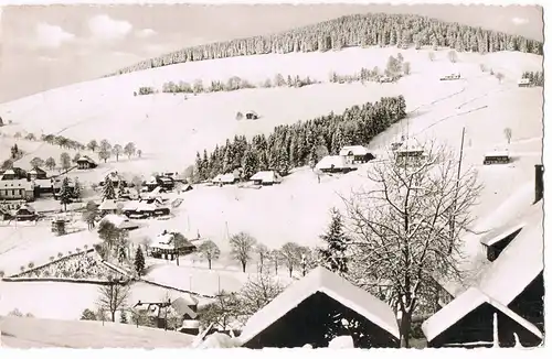 Todtnauberg Panorama-Ansicht, Wintersportplatz Hochschwarzwald 1957