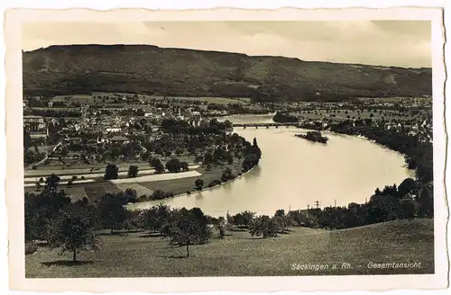 Ansichtskarte Bad Säckingen Panorama-Gesamtansicht 1940