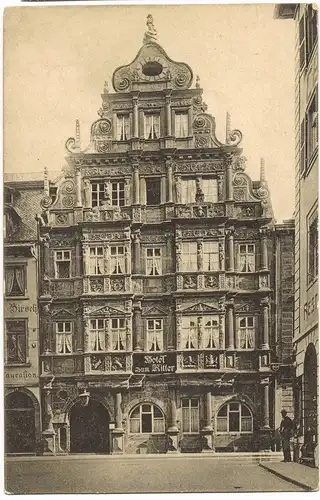 Ansichtskarte Heidelberg Hotel und Restaurant zum Ritter 1906 #