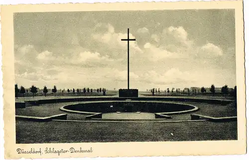 Düsseldorf Schlageter-Denkmal 1940  Feldpost WK2 gelaufen (an FP-Nr. 26587)