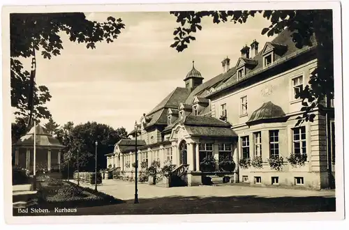 Ansichtskarte Bad Steben Partie am Kurhaus 1935