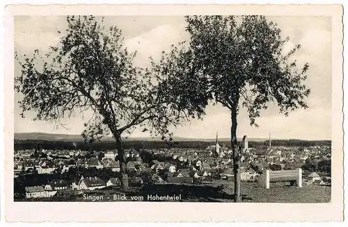 Ansichtskarte Singen (Hohentwiel) Blick vom Hohentwiel Panorama-Ansicht 1941