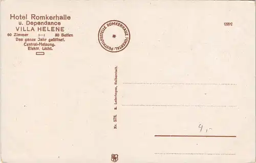 Ansichtskarte Oker-Goslar Partie im Okertal - Werbung Villa Helene 1912