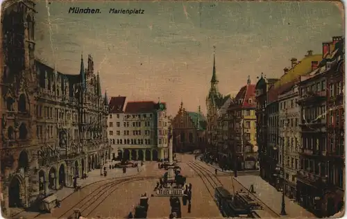 Ansichtskarte München Marienplatz 1930