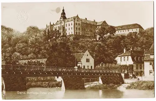 Ansichtskarte Gera Schloß Osterstein (Castle) Brücke 1920