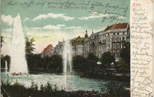Ansichtskarte Köln Deutscher Ring 1904