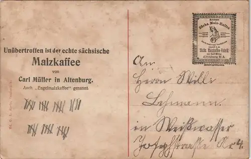 Cartoline Ventimiglia Stadt - Werbekarte Malzkaffee-Fabrik Altenburg 1912