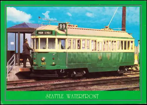 Postcard Seattle Streetcar Trolley (Tram Schienenverkehr USA) 1980