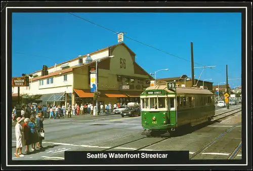 Seattle Waterfront Streetcar, Trolley, USA Schienen-Verkehr 1980