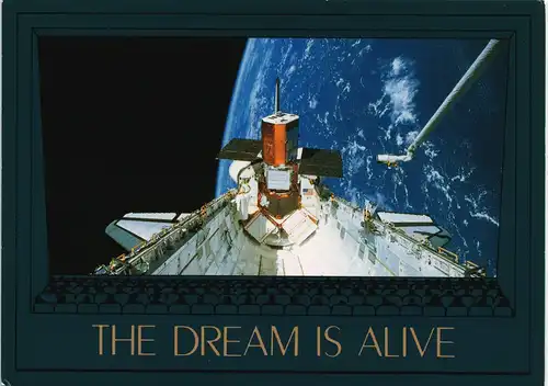 Ansichtskarte  ON BOARD VIEW FLIGHT CHALLENGER, Raumfahrt 1985