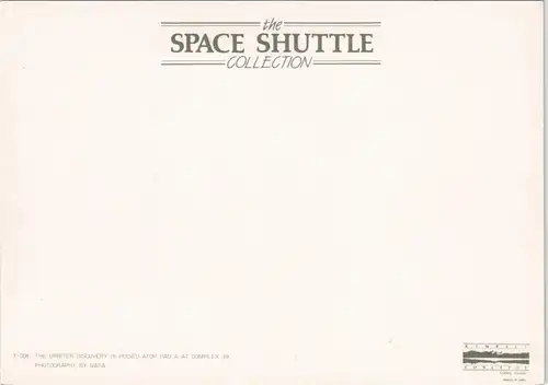 Ansichtskarte  Space Shuttle ORBITER DISCOVERY Raumfahrt USA 1990