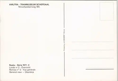 Ansichtskarte  AMUTRA- TRAMMUSEUM SCHEPDAAL Tram Straßenbahn Depot 1970