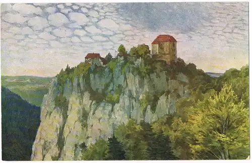 Ansichtskarte Fridingen an der Donau Schloss Bronnen - Künstlerkarte 1913