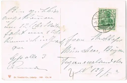 Ansichtskarte Köln Stadt, Behelfsbrücke - Fähre 1909