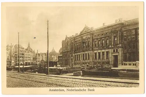 Postkaart Amsterdam Amsterdam Nederlandsche Bank 1924