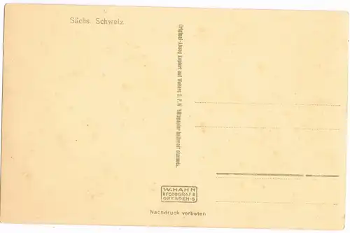 Rathen Basteibrücke - Sächsische Schweiz, Haus 1923 Walter Hahn:2222