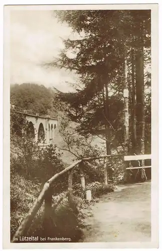Ansichtskarte Frankenberg (Sachsen) Lützeltal - Viadukt 1926
