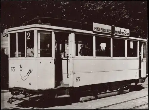 Görlitz Zgorzelec Beiwagen Typ Dresden Baujahr 1899 100 Jahre Straßenbahn  1982