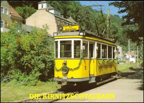 Ansichtskarte Dresden Triebwagen 5 Erbaut 1928 MAN KIRNITZSCHTALBAHN 1990