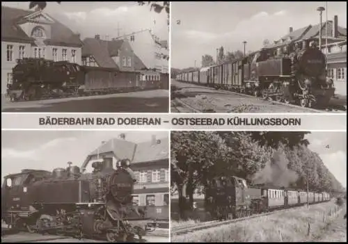 Ansichtskarte Bad Doberan Molli-Lokomotive Bäderbahn 1984