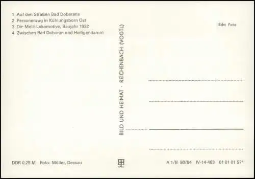 Kühlungsborn Auf den Straßen Bad Doberans Personenzug in Kühlungsborn  1984