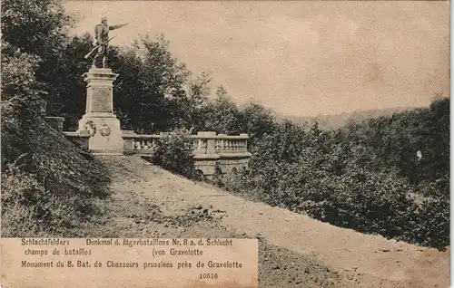 CPA Gravelotte Denkmal Jägerbataillon 1905