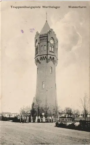 Warthelager Truppenübungsplatz - Wasserturm 1917  gel. mit Feldpoststempeln