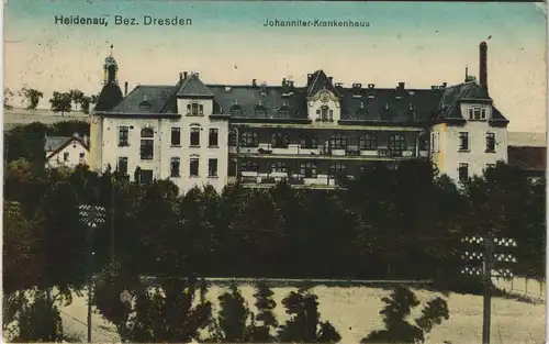 Heidenau (Sachsen) Johanniter-Krankenhaus 1924  gel. Stempel Heidenau Nord