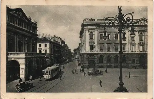 Cartoline Mailand Milano Straßenpartie - Straßenbahn 1931