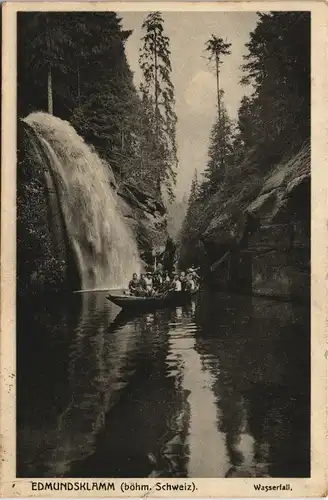 Jonsdorf  Janov Edmundsklamm 1929  Stempel Grand Hotel Rainwiese Mischfrankatur