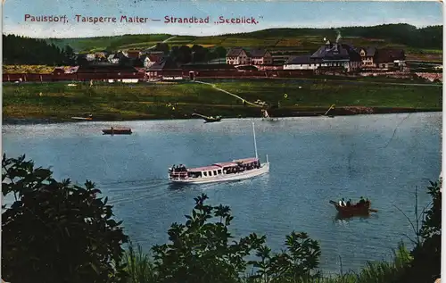 Paulsdorf Dippoldiswalde Gasthof Seeblick Schiff 1923  gel. 400 Mark Briefmarke