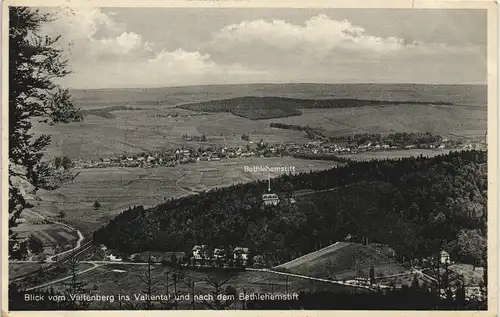 Neukirch (Lausitz) Oberneukirch |  Blick vom Valtenberg auf Bethlehemstift 1938