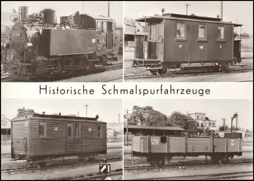 Historische Schmalspurfahrzeuge Eisenbahn DDR Mehrbildkarte 1978
