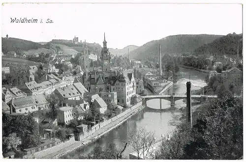 Ansichtskarte Waldheim (Sachsen) Stadt 1925