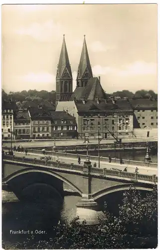 Ansichtskarte Frankfurt (Oder) Brücke, Promenade 1929