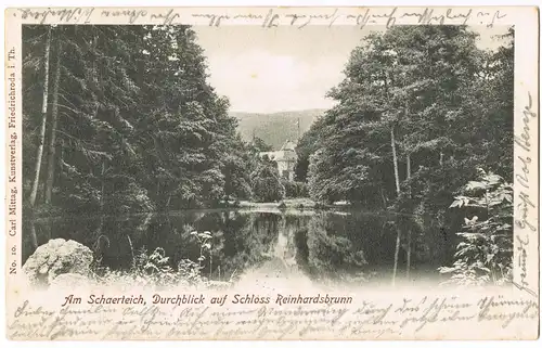 Ansichtskarte Friedrichroda Schloss Reinhardsbrunn - Durchblick 1906