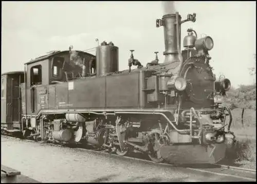 Ansichtskarte  Traditionsbahn Radebeul Ost nach Radeburg in Friedewald 1979