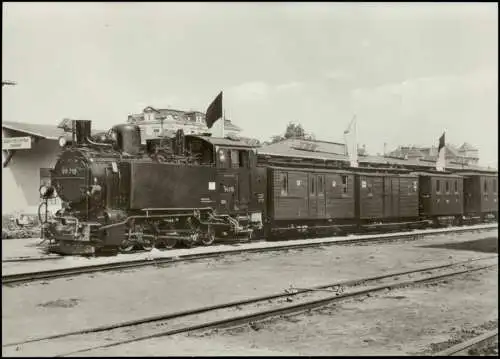 Traditionsbahn Radebeul Ost-Radeburg Schmalspurzug Bahnhof Radebeul-Ost 1979