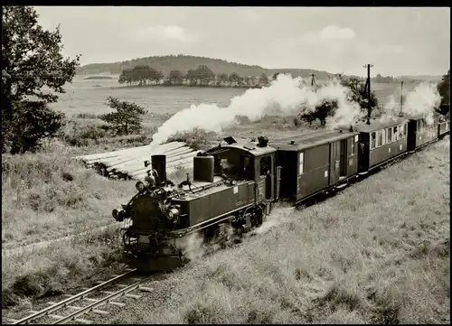 Ansichtskarte Berbisdorf-Radeburg Zug am Haltepunkt - Berbisdorf 1978